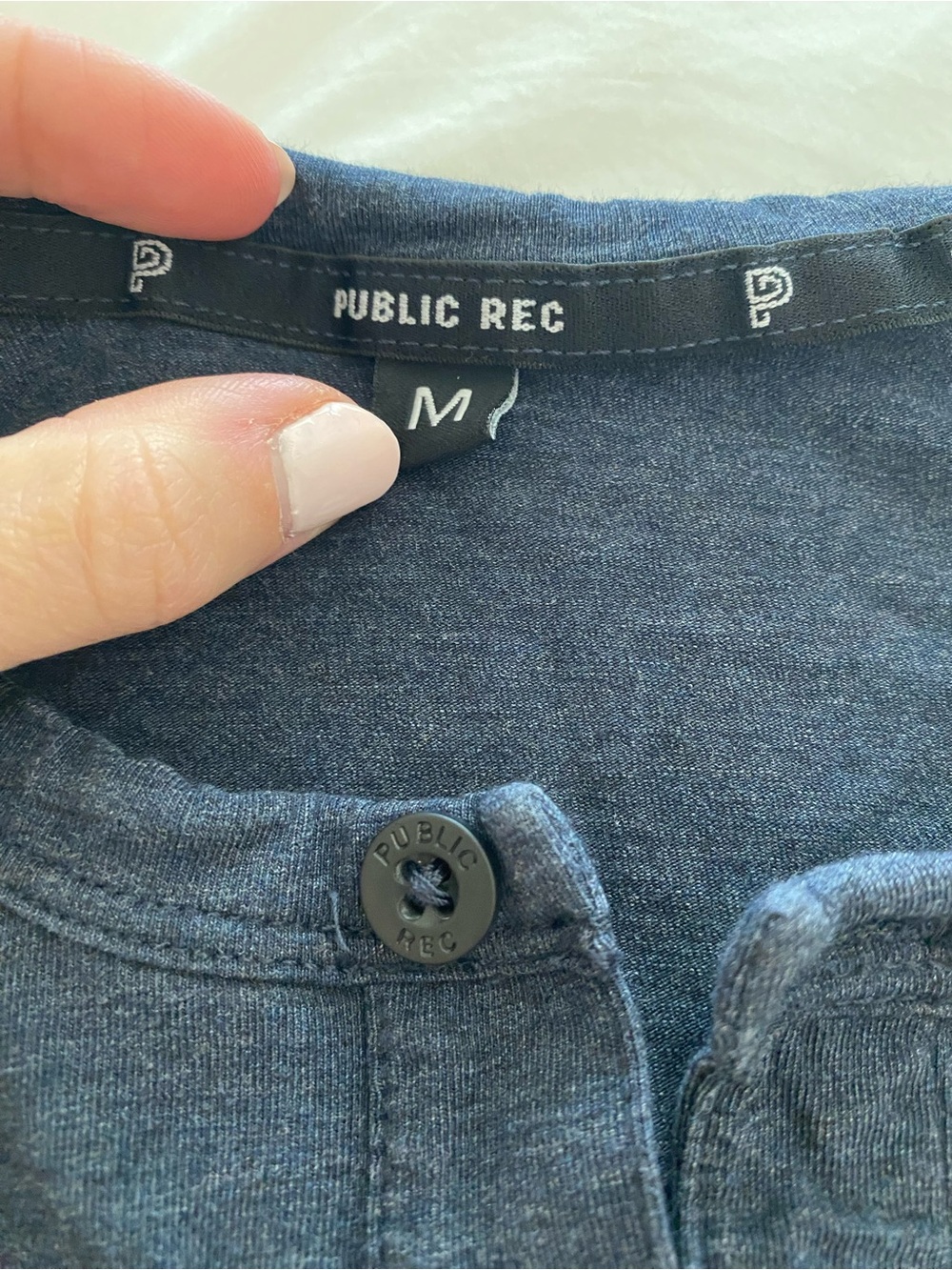 Public Rec Navy Henley Top